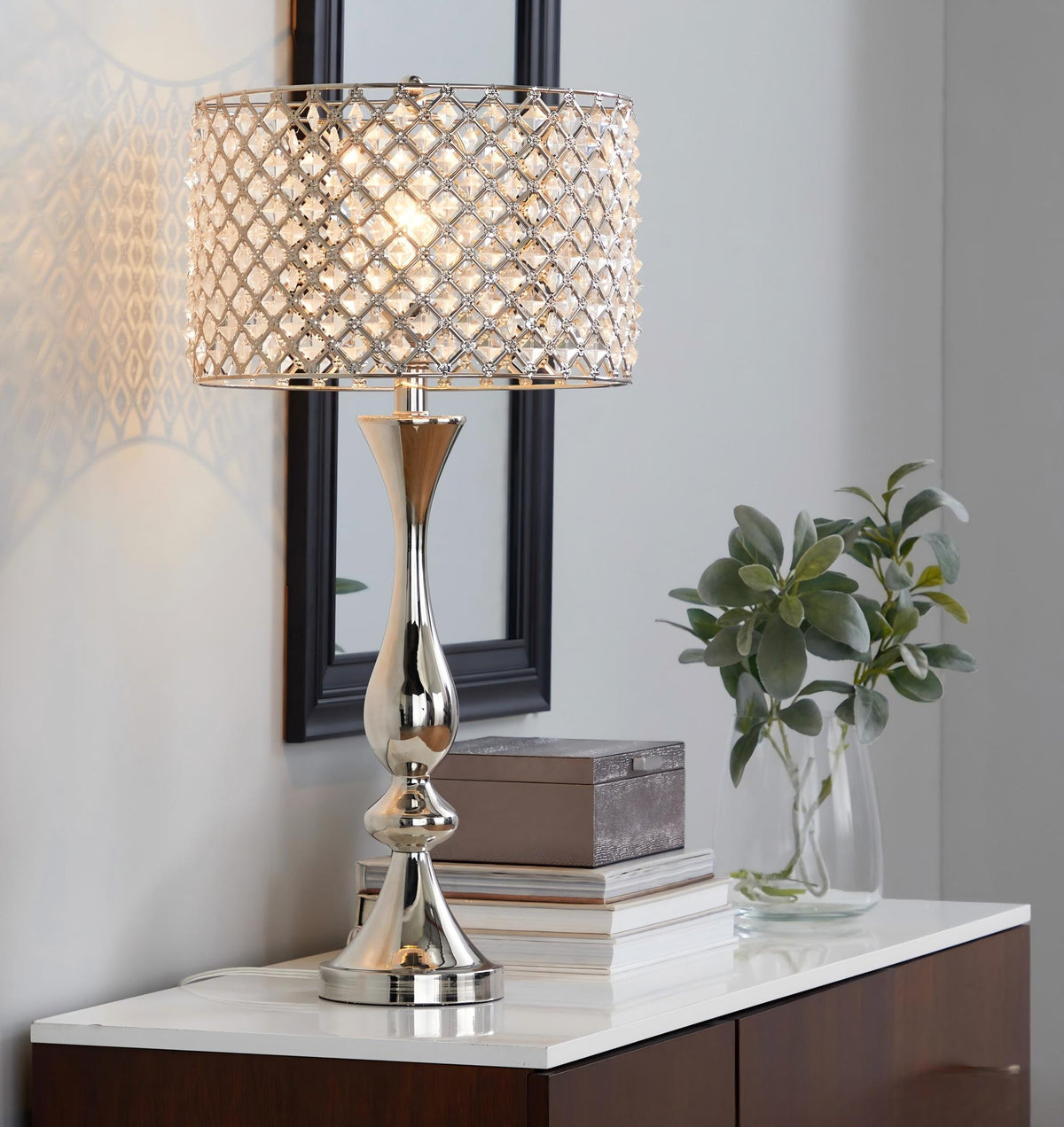Topaz 27" Contemporary Metal Table Lamp - Sonkuki