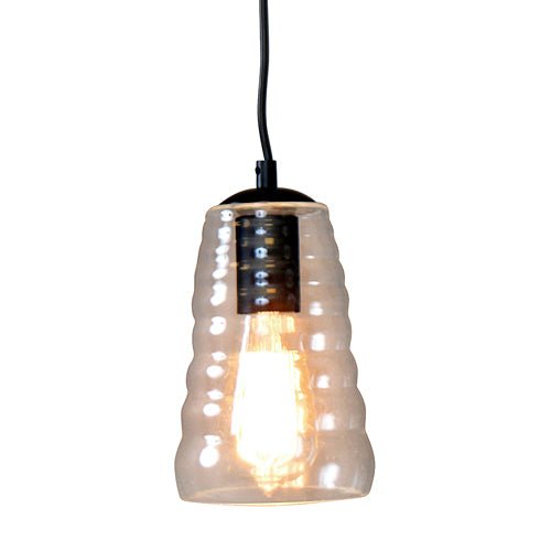 Torus Long Industrial Pendant with Clear Glass by LumiSource - Sonkuki