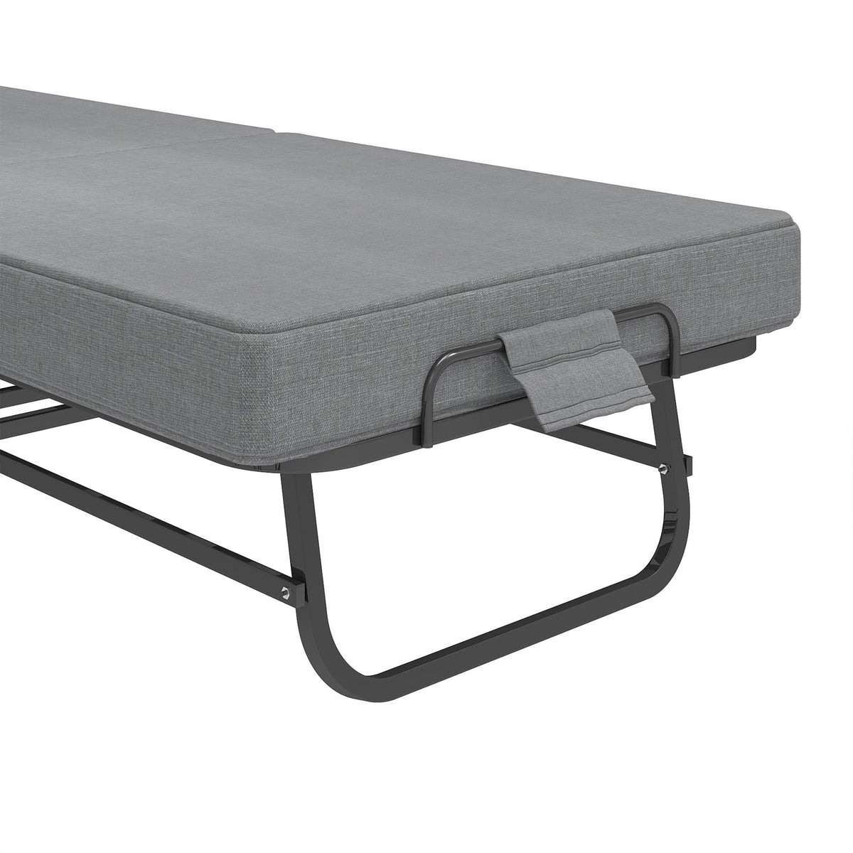 Twin Portable Bi-Fold Guest Bed with Dust Cover and Locking Casters - Sonkuki