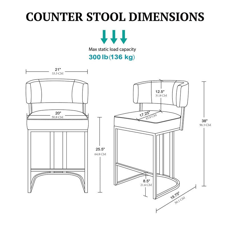 Upholstered Counter Stool - Sonkuki