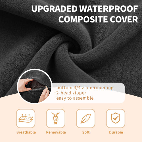 Bean Bag Chair, Memory Foam Filling, Adult and Teen Soft Sofa with Flannel Cover for Living Room, Bedroom, College Dorm