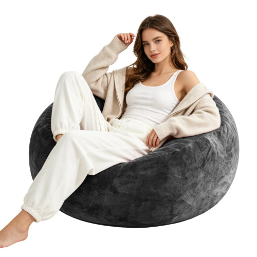 Bean Bag Chair, Memory Foam Filling, Adult and Teen Soft Sofa with Flannel Cover for Living Room, Bedroom, College Dorm