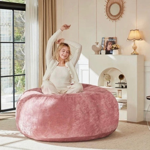 Bean Bag Chair, Memory Foam Filling, Adult and Teen Soft Sofa with Flannel Cover for Living Room, Bedroom, College Dorm