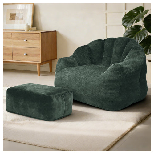 Bean bag chair, armrest bean bag sofa chair filled with high-density foam, comfortable lazy sofa chair, adult bean bag chair for the living room, bedroom reading. - main product image