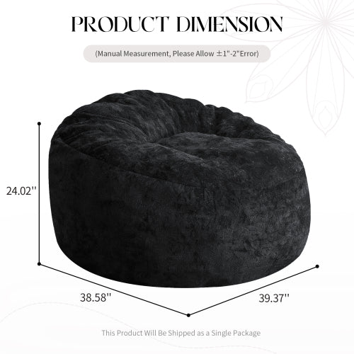 Ultra-Comfort Ergonomic Bean Bag Lounge Chair with Adjustable High-Elasticity Inner Filling and Detachable Washable Cover for Multi-Scene Use in Living Room/Bedroom/Balcony - main product image