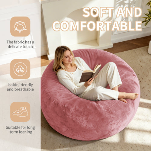 Bean Bag Chair, Memory Foam Filling, Adult and Teen Soft Sofa with Flannel Cover for Living Room, Bedroom, College Dorm