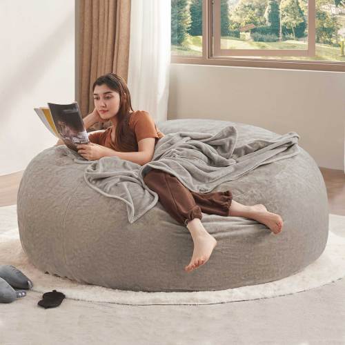 Bean Bag Chair, Memory Foam Filling, Adult and Teen Soft Sofa with Flannel Cover for Living Room, Bedroom, College Dorm