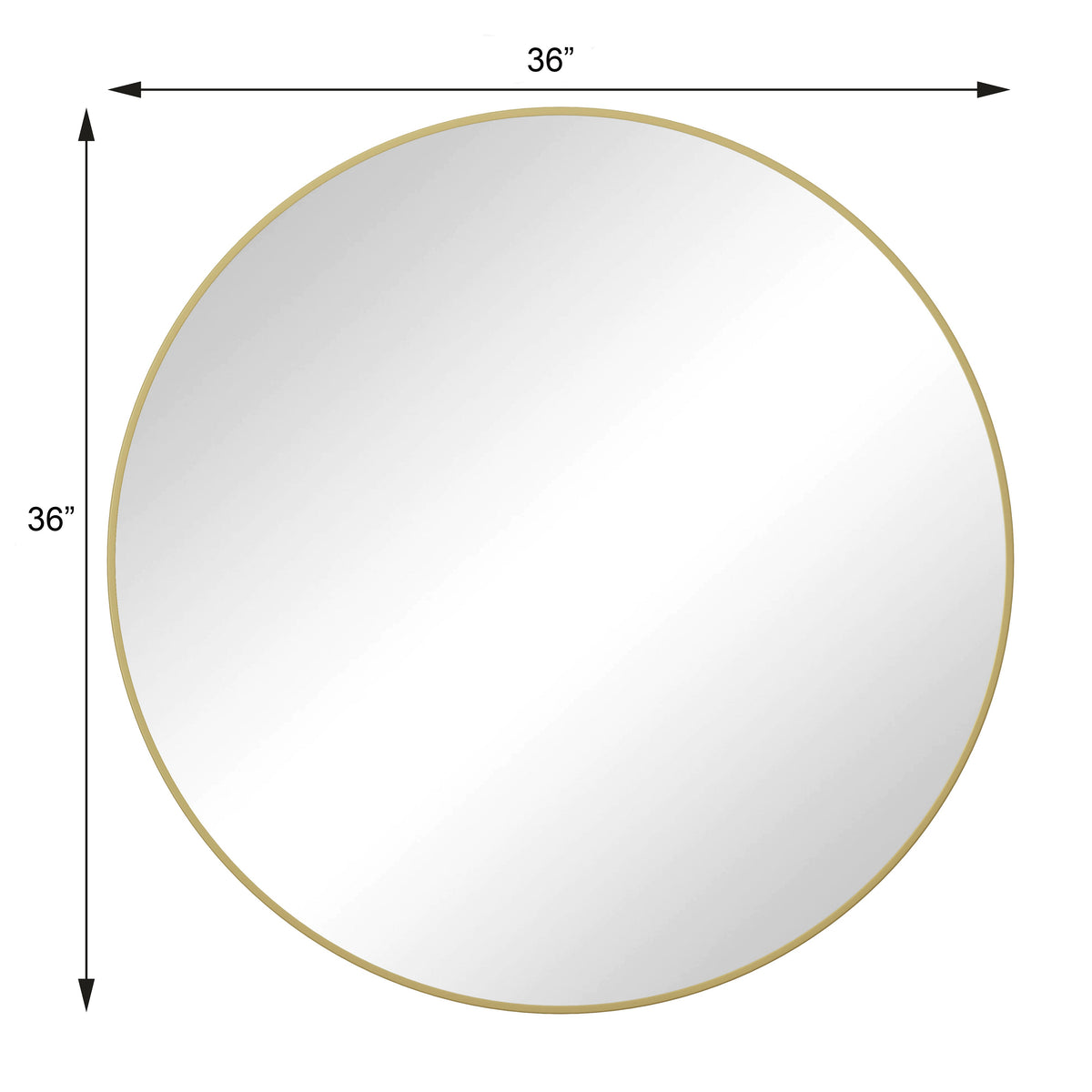 Wall Mirror Circular Metal Framed Round Vanity Mirror - Sonkuki