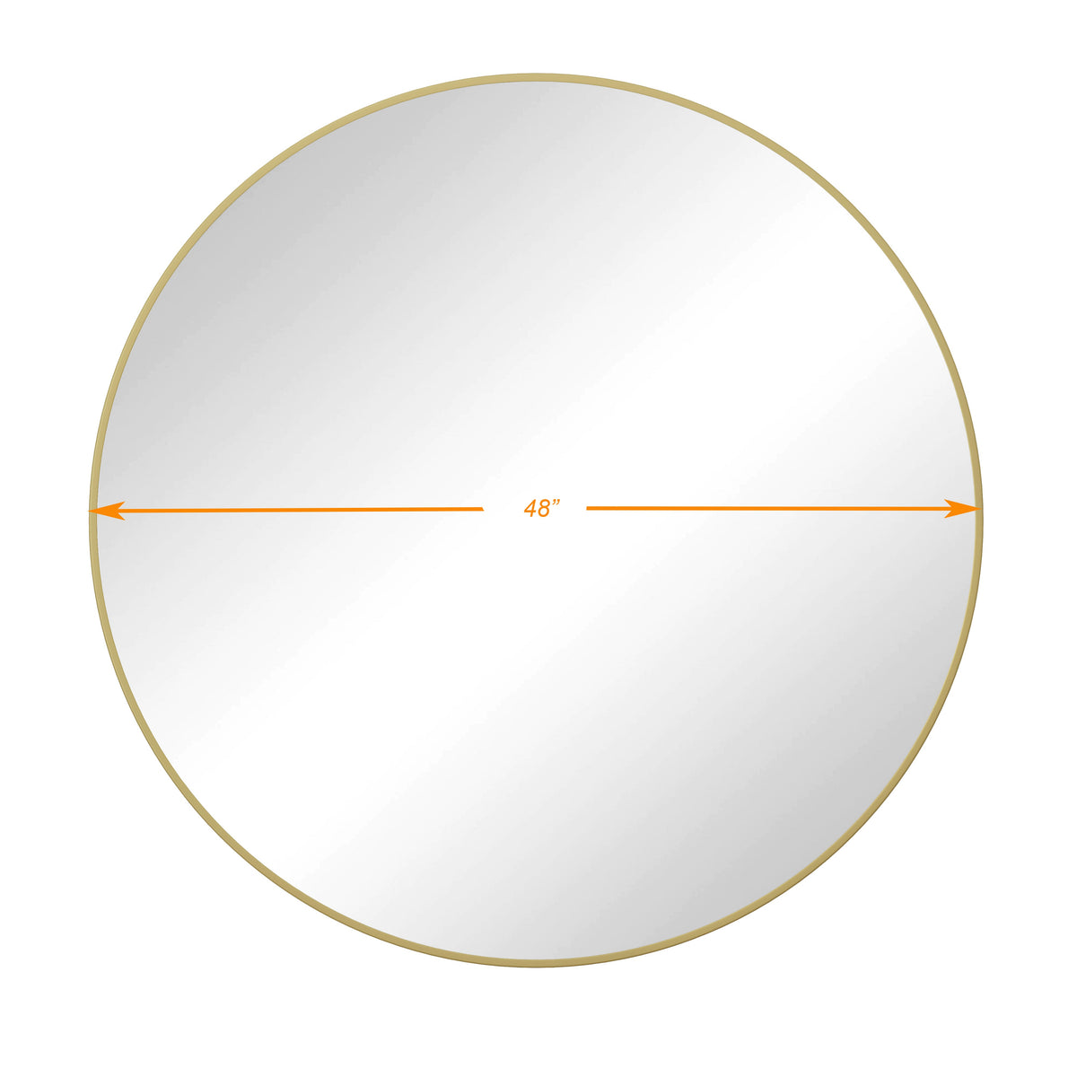 Wall Mirror Circular Metal Framed Round Vanity Mirror - Sonkuki