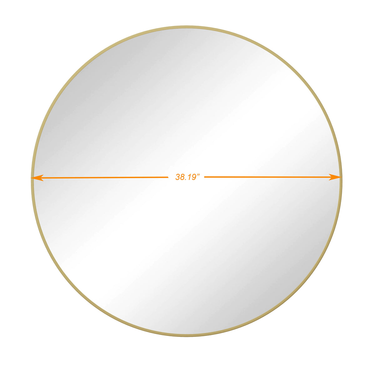 Wall Mirror Circular Metal Framed Round Vanity Mirror - Sonkuki