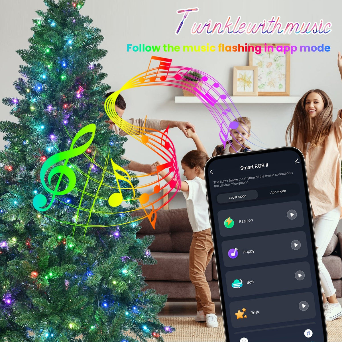 WiFi-Controlled PVC Christmas Tree - Sonkuki