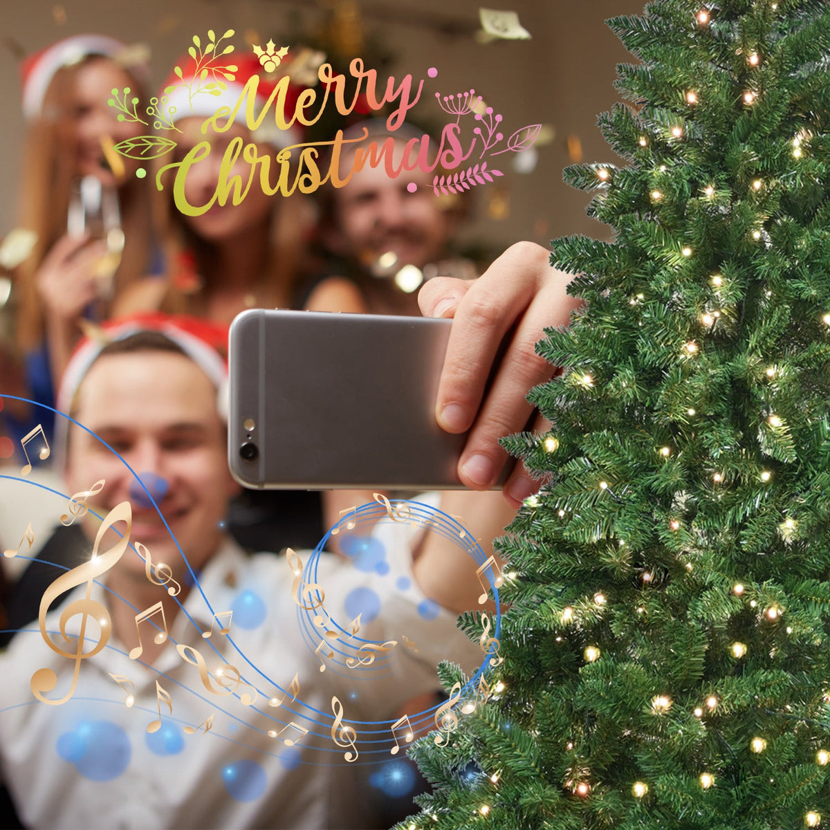 WiFi-Controlled PVC Christmas Tree - Sonkuki