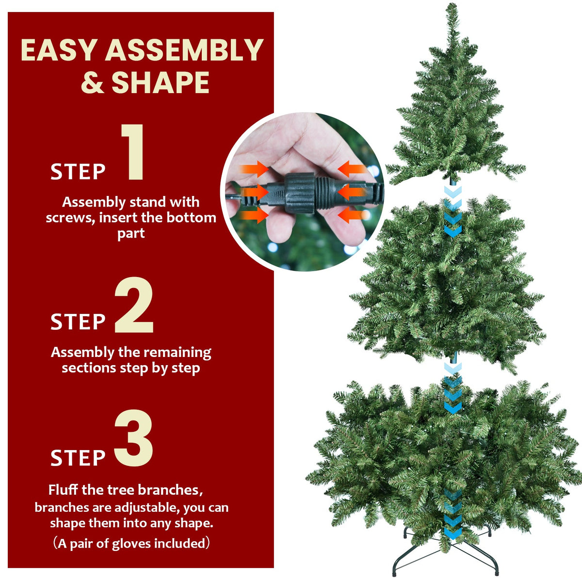 WiFi-Controlled PVC Christmas Tree - Sonkuki