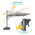 SONKUKI 10x10ft Cantilever Umbrella Pro.