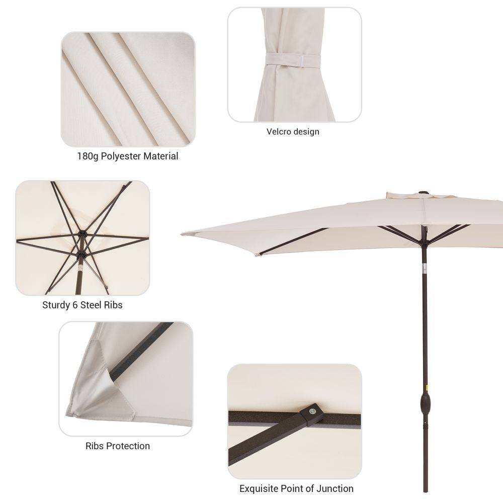 SONKUKI 10 x 6.5ft Patio Market Umbrellas.