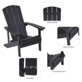 SONKUKI Patio Adirondack Chair Outdoor Plastic Single Chair 300 Lbs for Deck and Balcony Multi-Use.