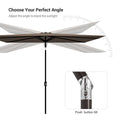 SONKUKI 10 x 6.5ft Aluminum LED Market Umbrellas.