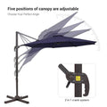 SONKUKI 10ft Patio Outdoor Cantilever Rotatable UPF80+ Patio Umbrella - Sonkuki