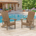 SONKUKI Patio Adirondack Chair Outdoor Plastic Single Chair 300 Lbs for Deck and Balcony Multi-Use.