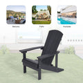 SONKUKI Patio Adirondack Chair Outdoor Plastic Single Chair 300 Lbs for Deck and Balcony Multi-Use.