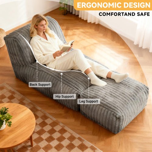 ZDFK-QIANHUI Modular Floor Chaise Lounge - Convertible Sofa Bed for Multi-Scene Relaxation - Sonkuki