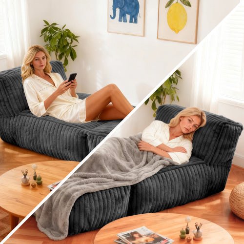 ZDFK-SHENHUI Modular Floor Chaise Lounge - Convertible Sofa Bed for Multi-Scene Relaxation - Sonkuki