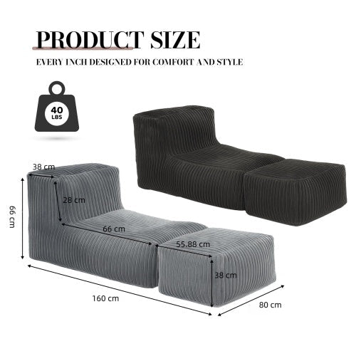 ZDFK-SHENHUI Modular Floor Chaise Lounge - Convertible Sofa Bed for Multi-Scene Relaxation - Sonkuki