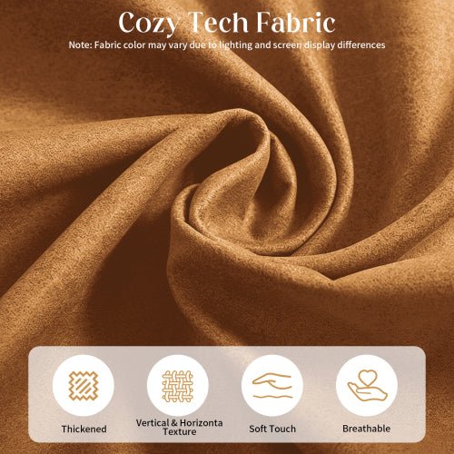 ZPBMMCJT-Bean Bag Chair with Ottoman Set,Bean Bag Sofa, Living Room and Gaming Seat, Tech Fabric Faux Leather,Brown. - Sonkuki